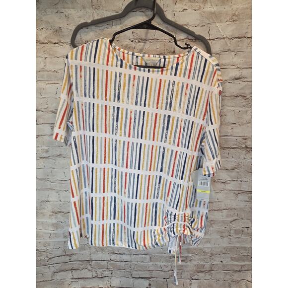 Multiples Womens Stripe Top Size Medium - Picture 1 of 2